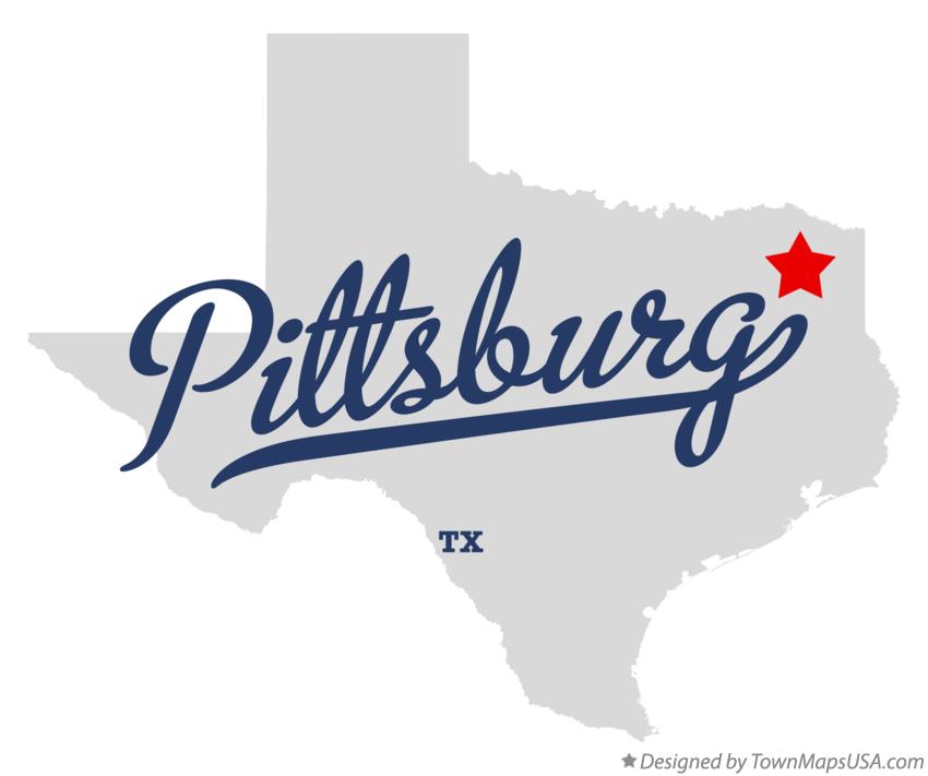 Map of Pittsburg Texas TX