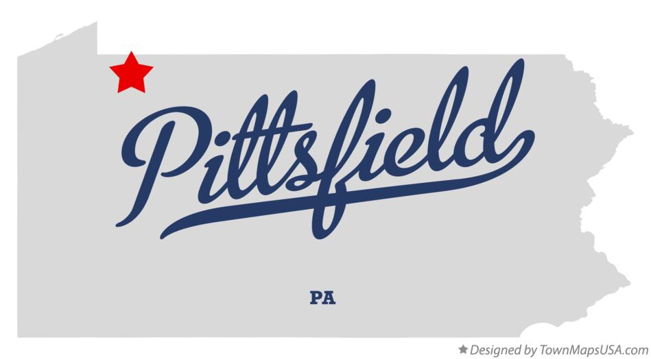 Map of Pittsfield Pennsylvania PA