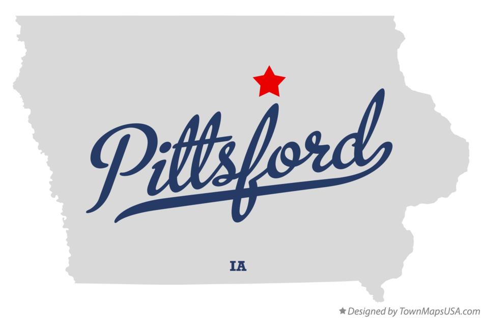 Map of Pittsford Iowa IA