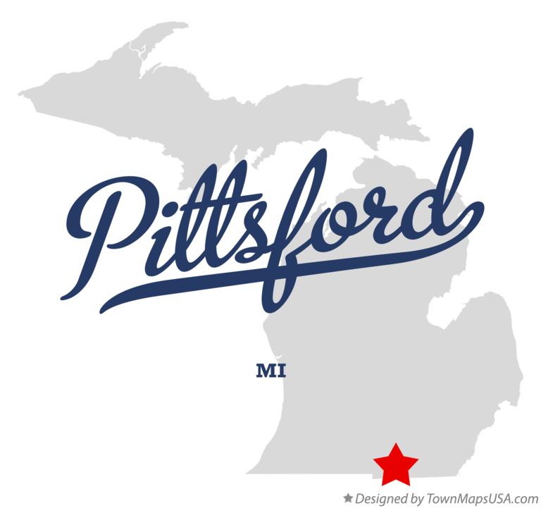 Map of Pittsford Michigan MI