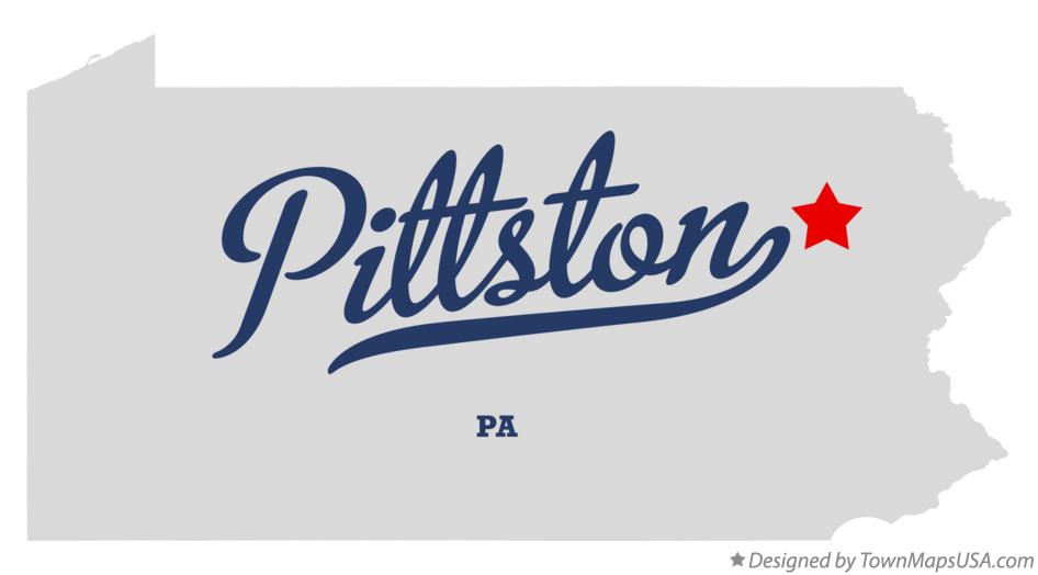 Map of Pittston Pennsylvania PA