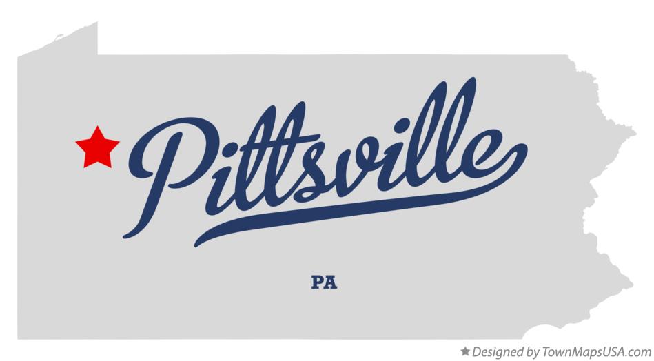 Map of Pittsville Pennsylvania PA