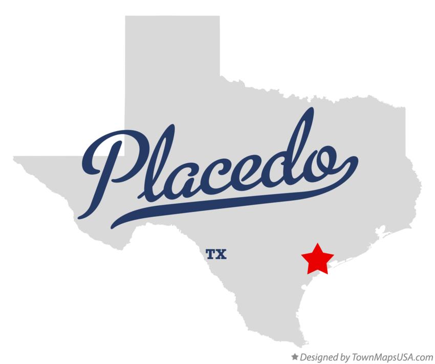 Map of Placedo Texas TX