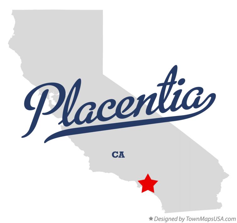 Map of Placentia California CA