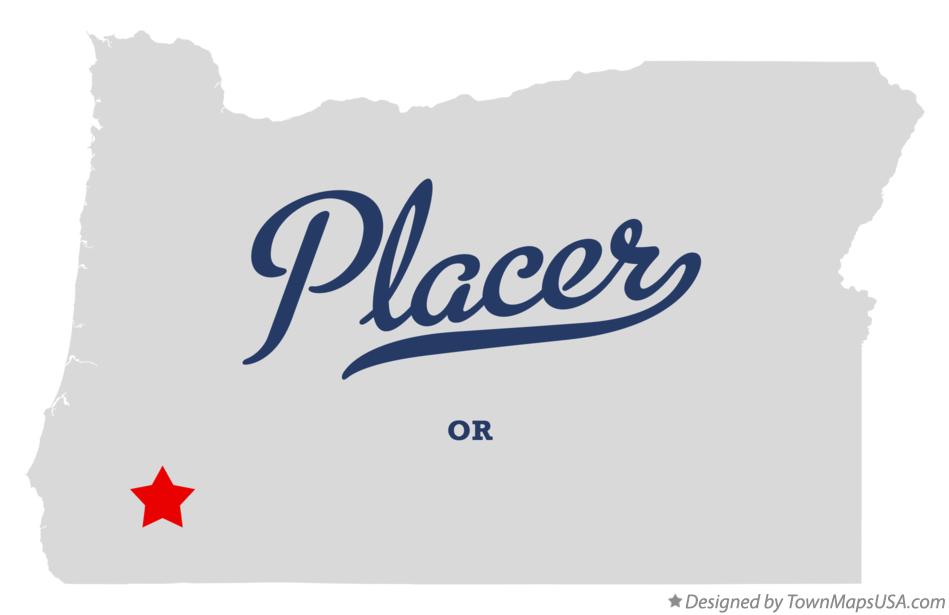 Map of Placer Oregon OR