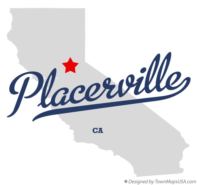 Map of Placerville California CA