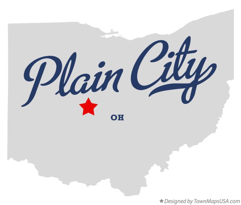 Map of Plain City Ohio OH