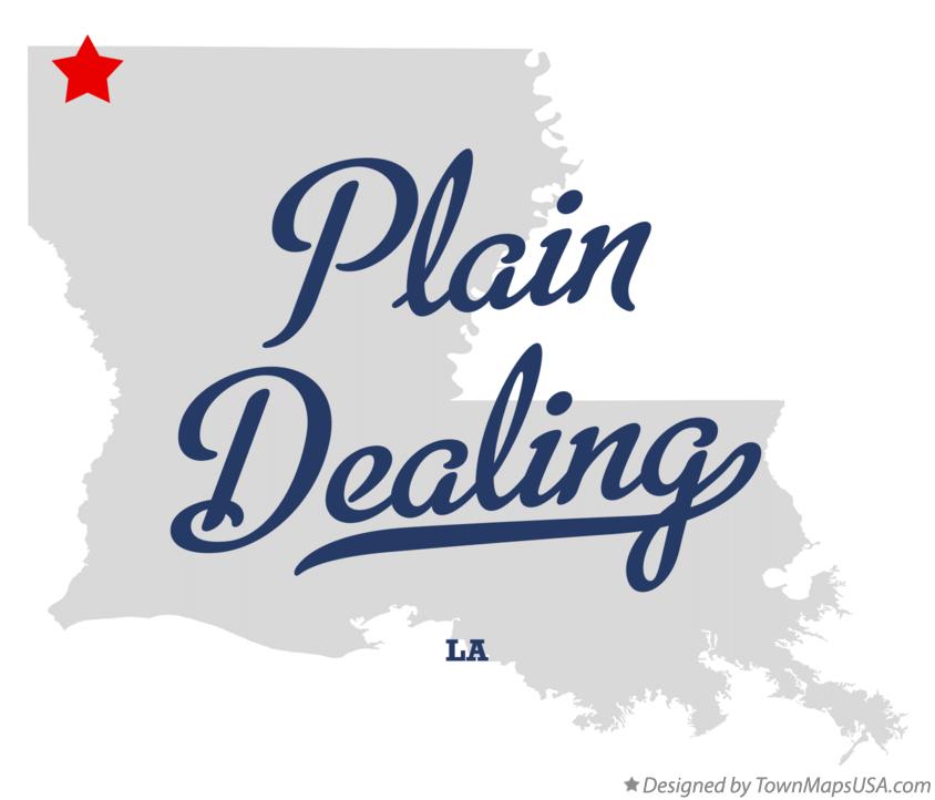 Map of Plain Dealing Louisiana LA