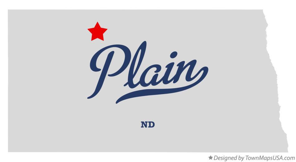 Map of Plain North Dakota ND