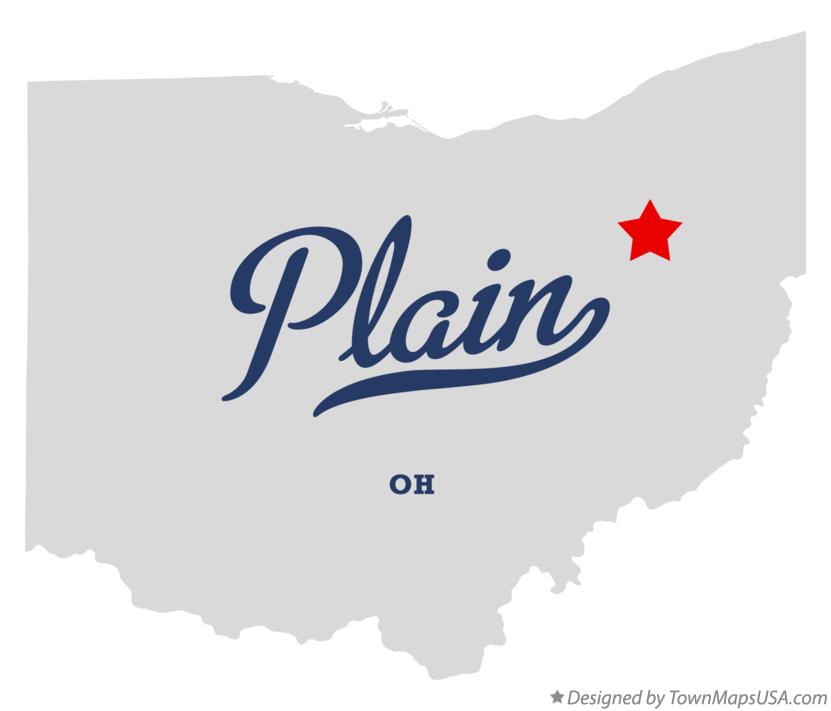 Map of Plain Ohio OH