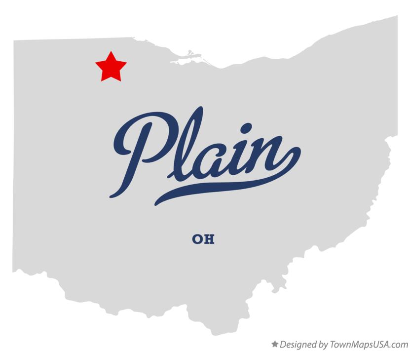 Map of Plain Ohio OH