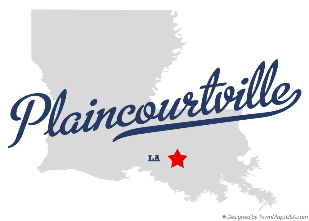 Map of Plaincourtville Louisiana LA