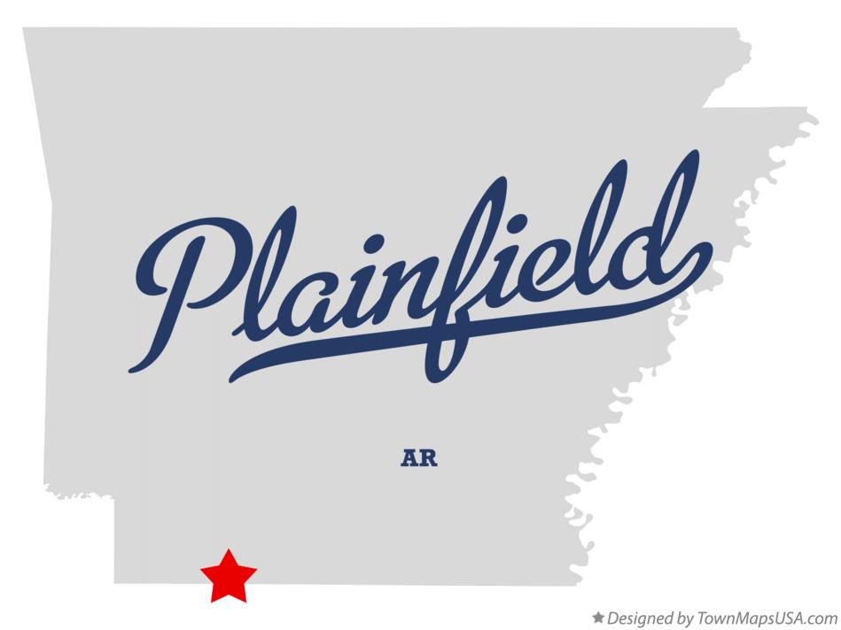 Map of Plainfield Arkansas AR