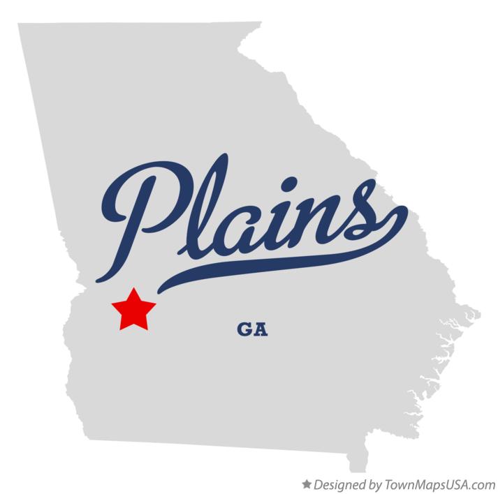 Map of Plains Georgia GA