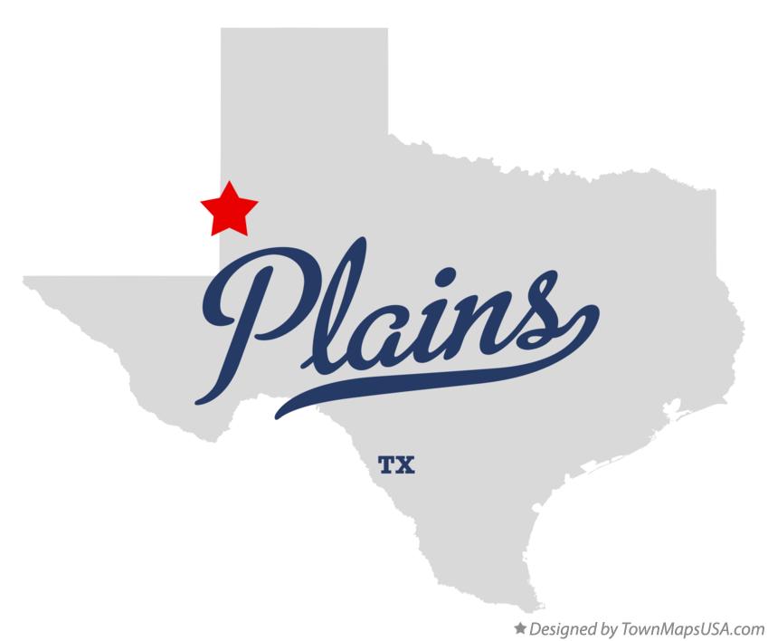 Map of Plains Texas TX
