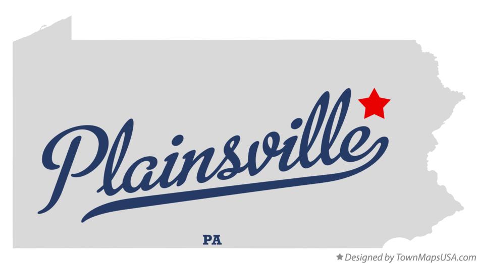 Map of Plainsville Pennsylvania PA