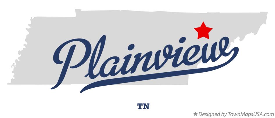 Map of Plainview Tennessee TN