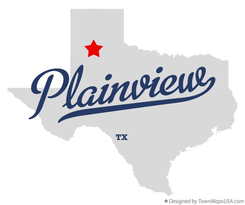 Map of Plainview Texas TX