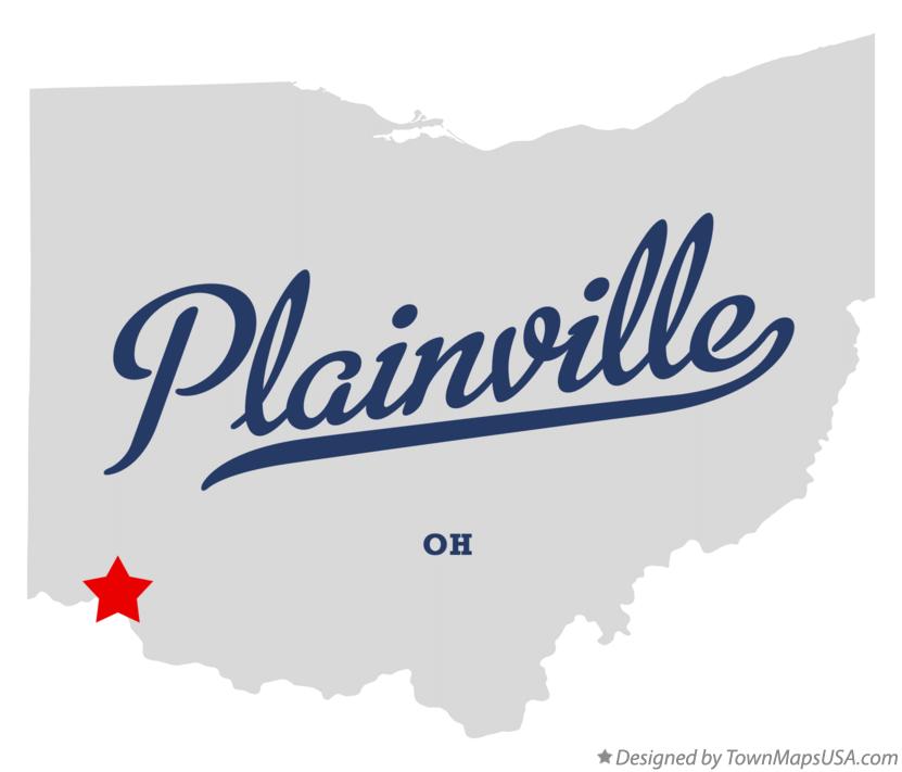 Map of Plainville Ohio OH