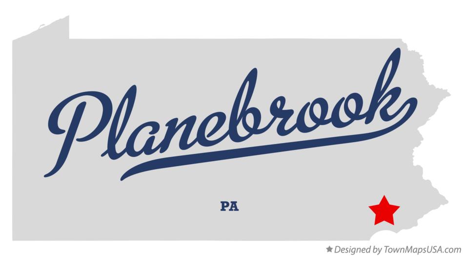 Map of Planebrook Pennsylvania PA