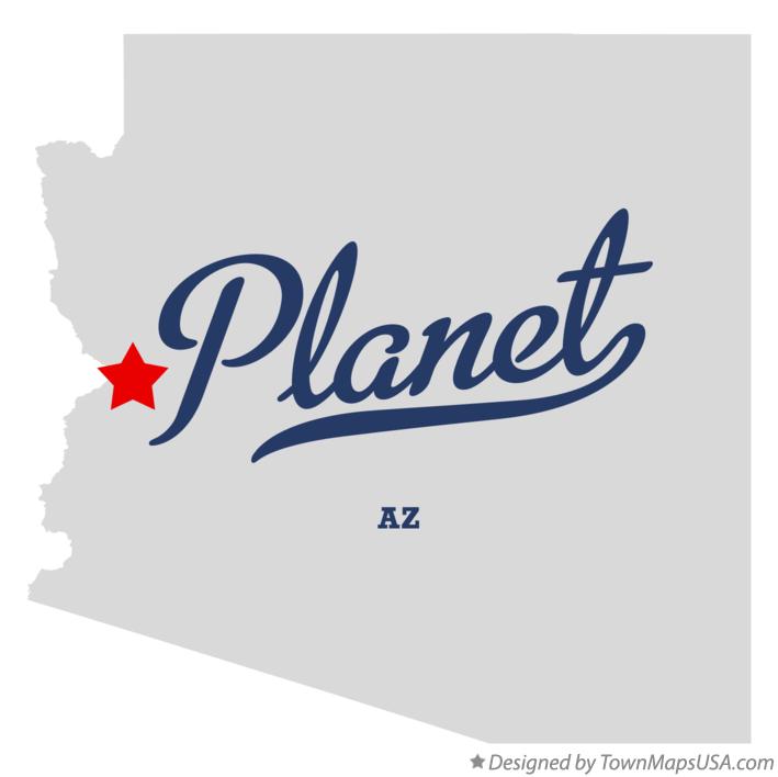 Map of Planet Arizona AZ