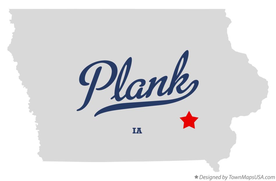 Map of Plank Iowa IA
