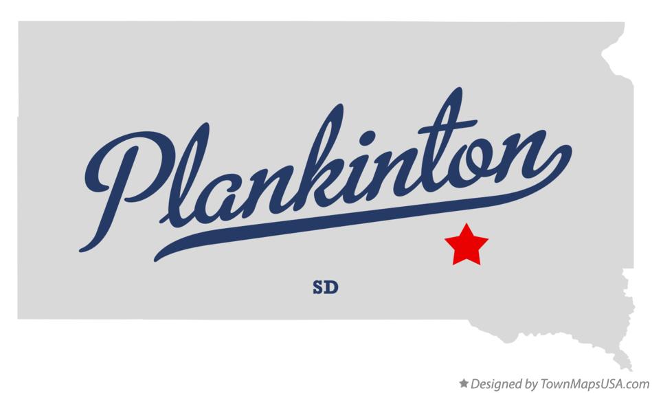 Map of Plankinton South Dakota SD