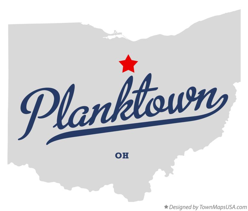 Map of Planktown Ohio OH