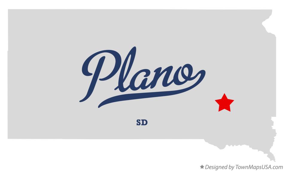 Map of Plano South Dakota SD