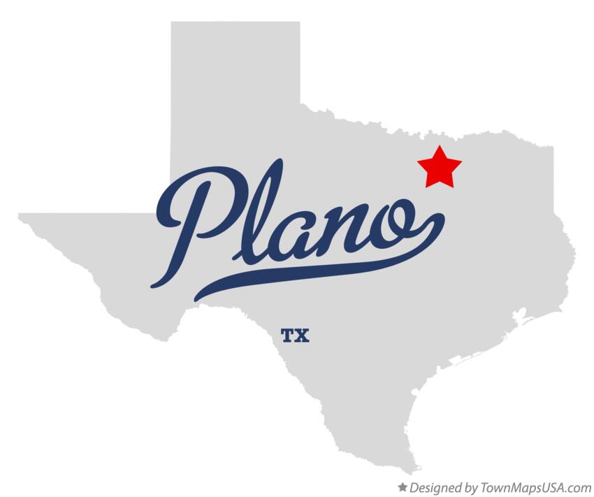Map of Plano Texas TX