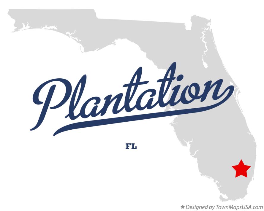 Map of Plantation Florida FL