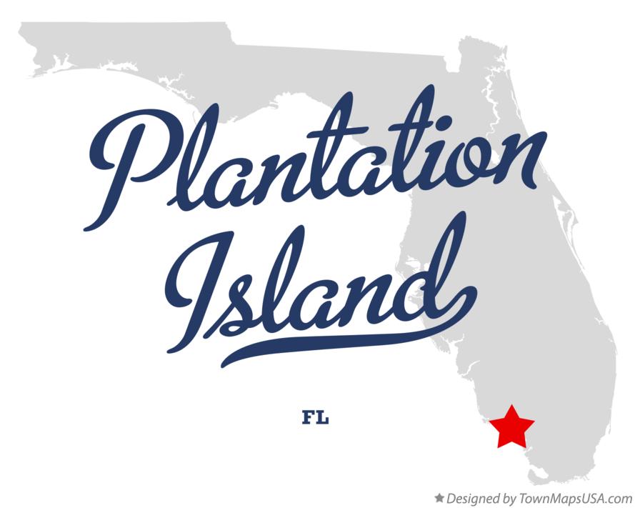 Map of Plantation Island Florida FL