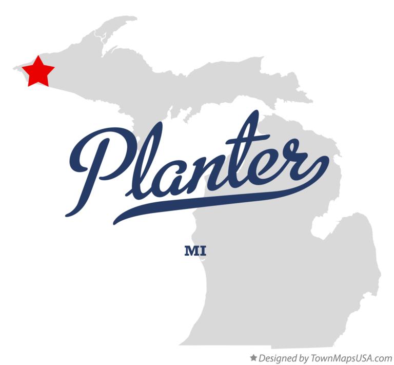 Map of Planter Michigan MI