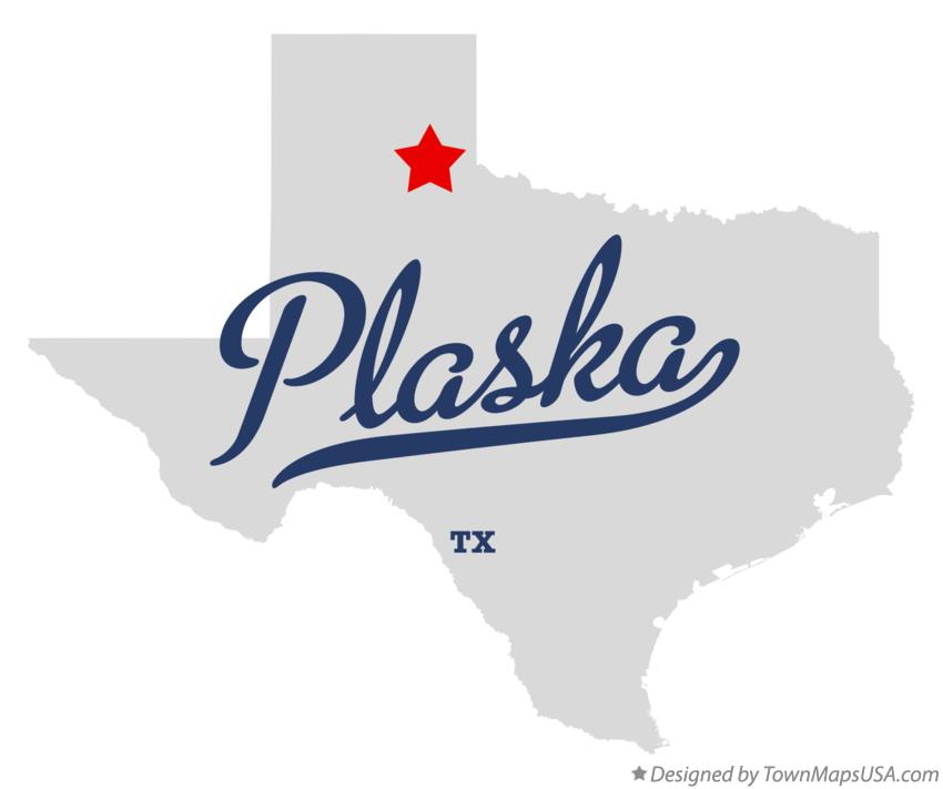 Map of Plaska Texas TX