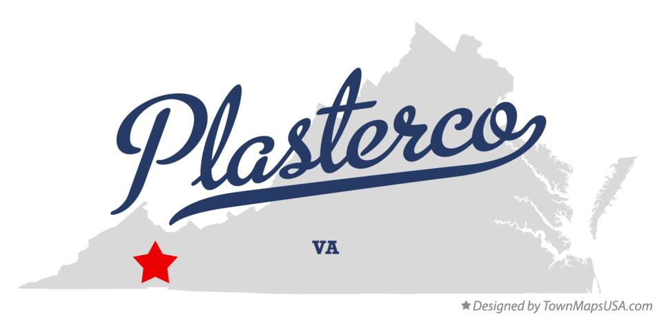 Map of Plasterco Virginia VA