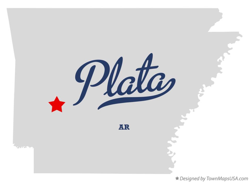 Map of Plata Arkansas AR