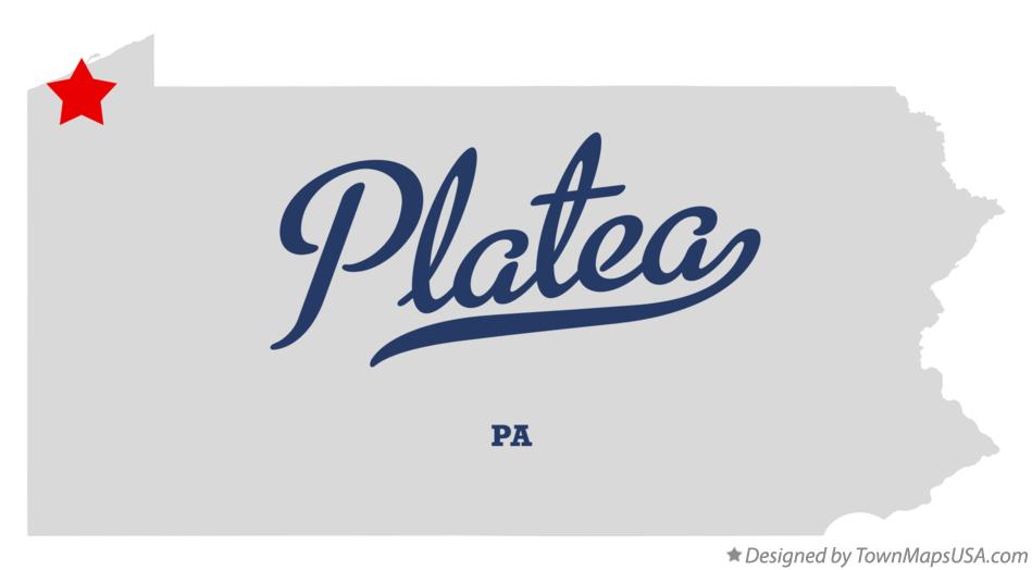 Map of Platea Pennsylvania PA