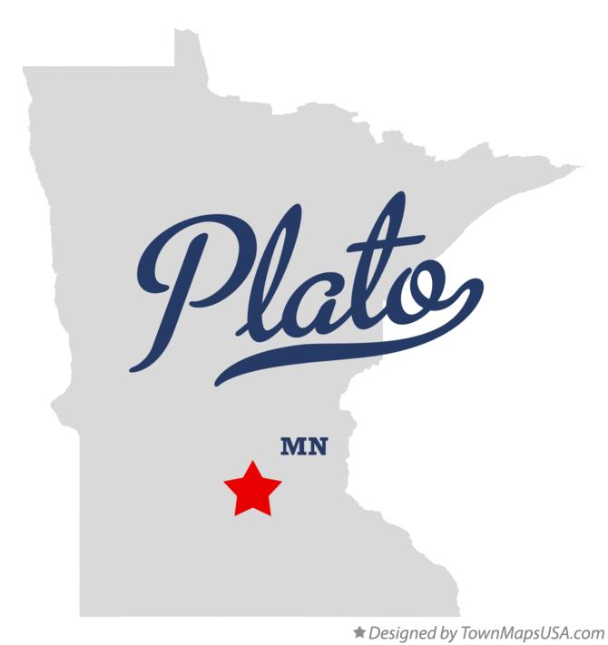 Map of Plato Minnesota MN