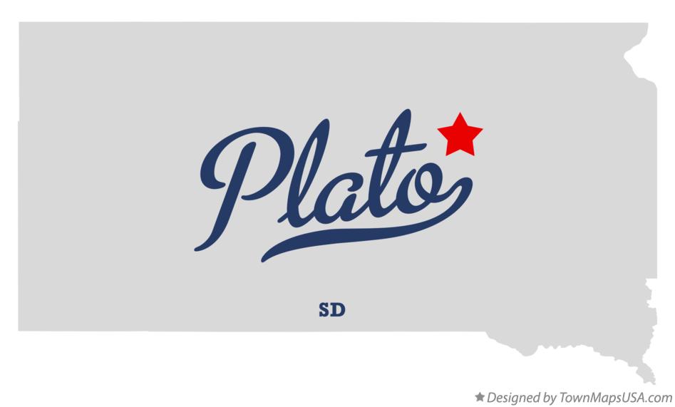 Map of Plato South Dakota SD