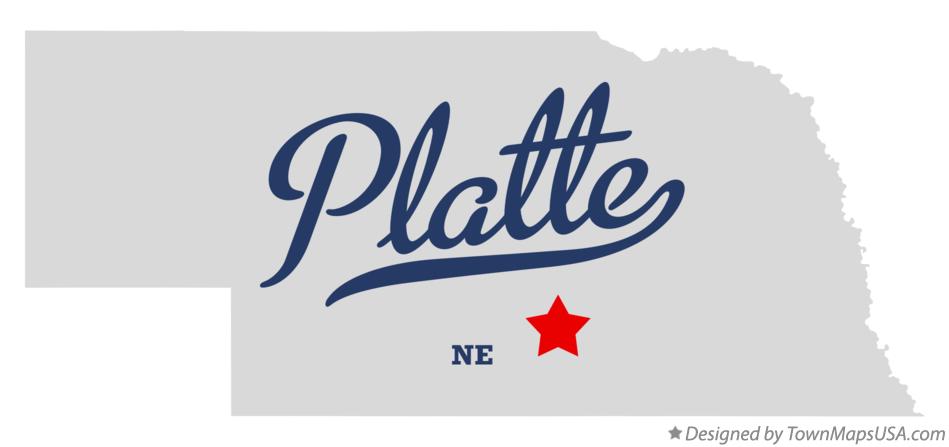 Map of Platte Nebraska NE