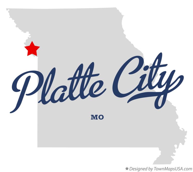 Map of Platte City Missouri MO