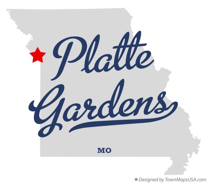Map of Platte Gardens Missouri MO