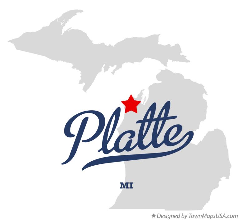 Map of Platte Michigan MI