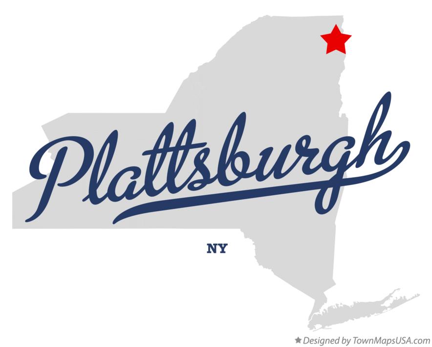 Map of Plattsburgh New York NY