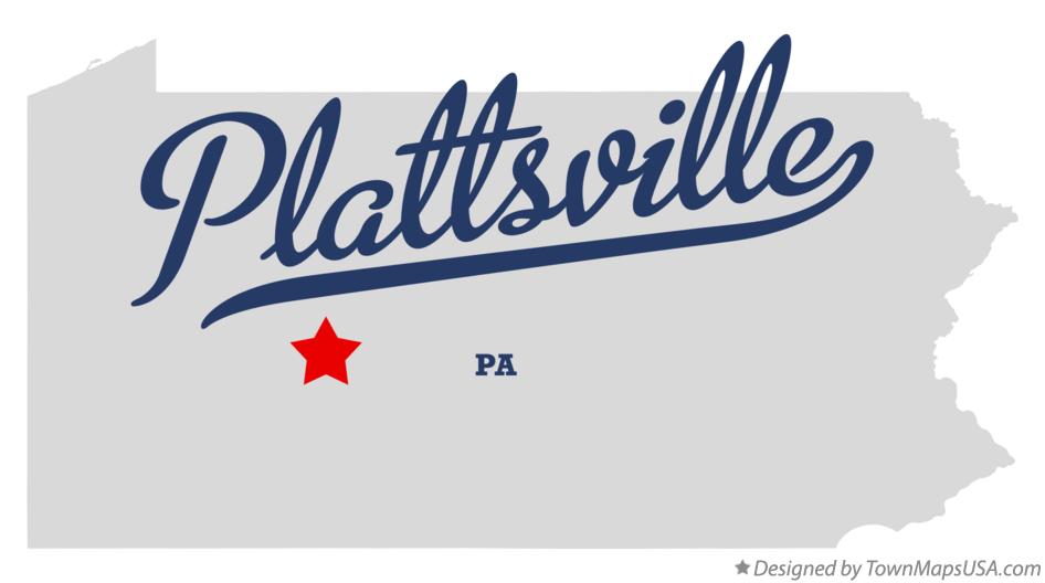 Map of Plattsville Pennsylvania PA