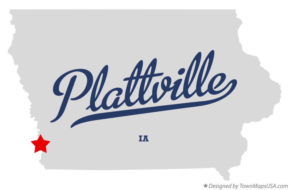 Map of Plattville Iowa IA