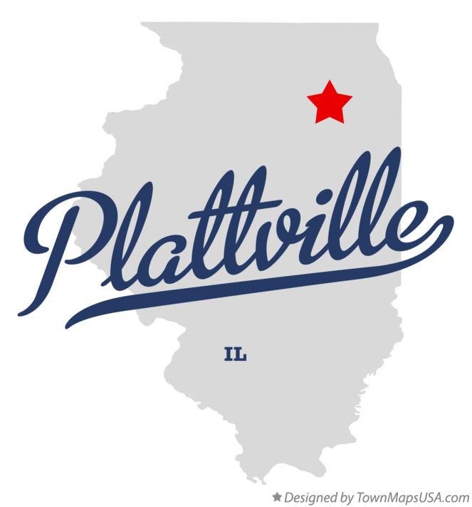Map of Plattville Illinois IL