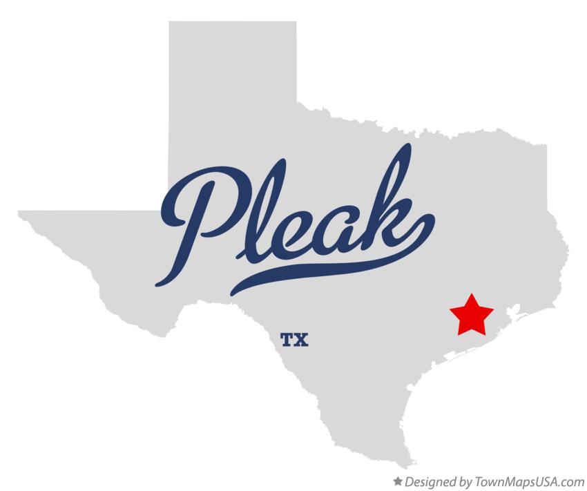 Map of Pleak Texas TX