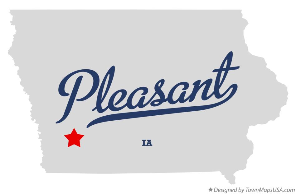 Map of Pleasant Iowa IA