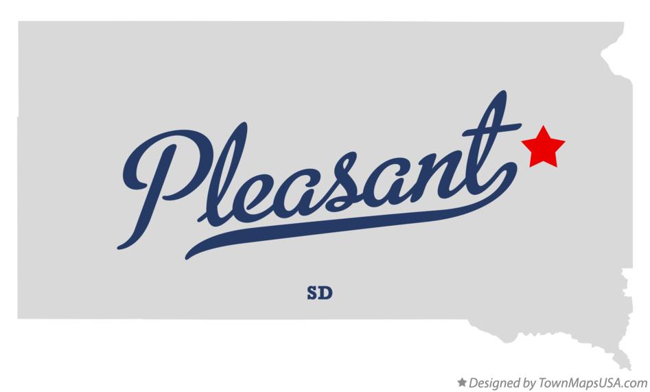 Map of Pleasant South Dakota SD